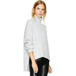 Aritzia Wilfred Lin Sweater Wool Italy Yarn Pullover Turtleneck Gray XS EUC